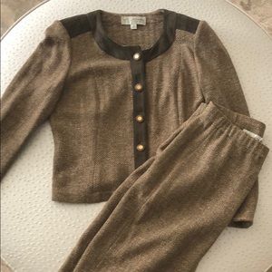 Brown St. John suit. Size 4.